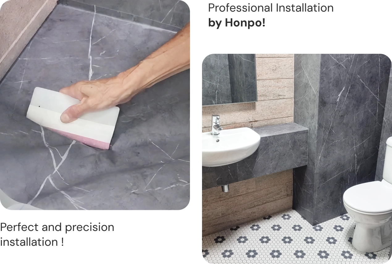 Wall condition after installation